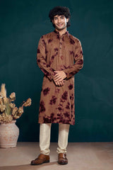 Viscose Kurta Pajama with Embroidery