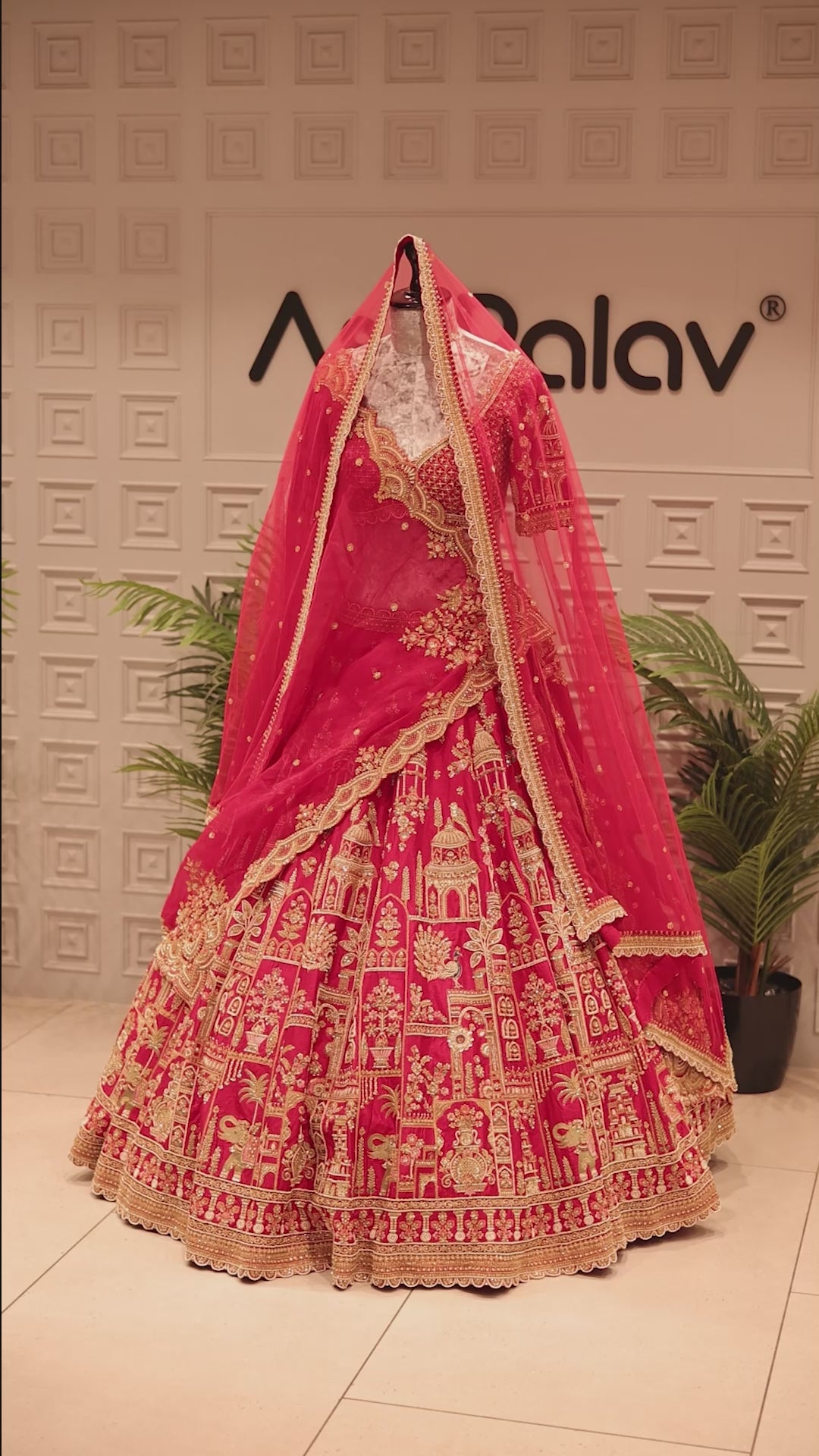 Red KD Dupion Silk Designer Bridal Lehenga with Double Dupatta - red silk saree