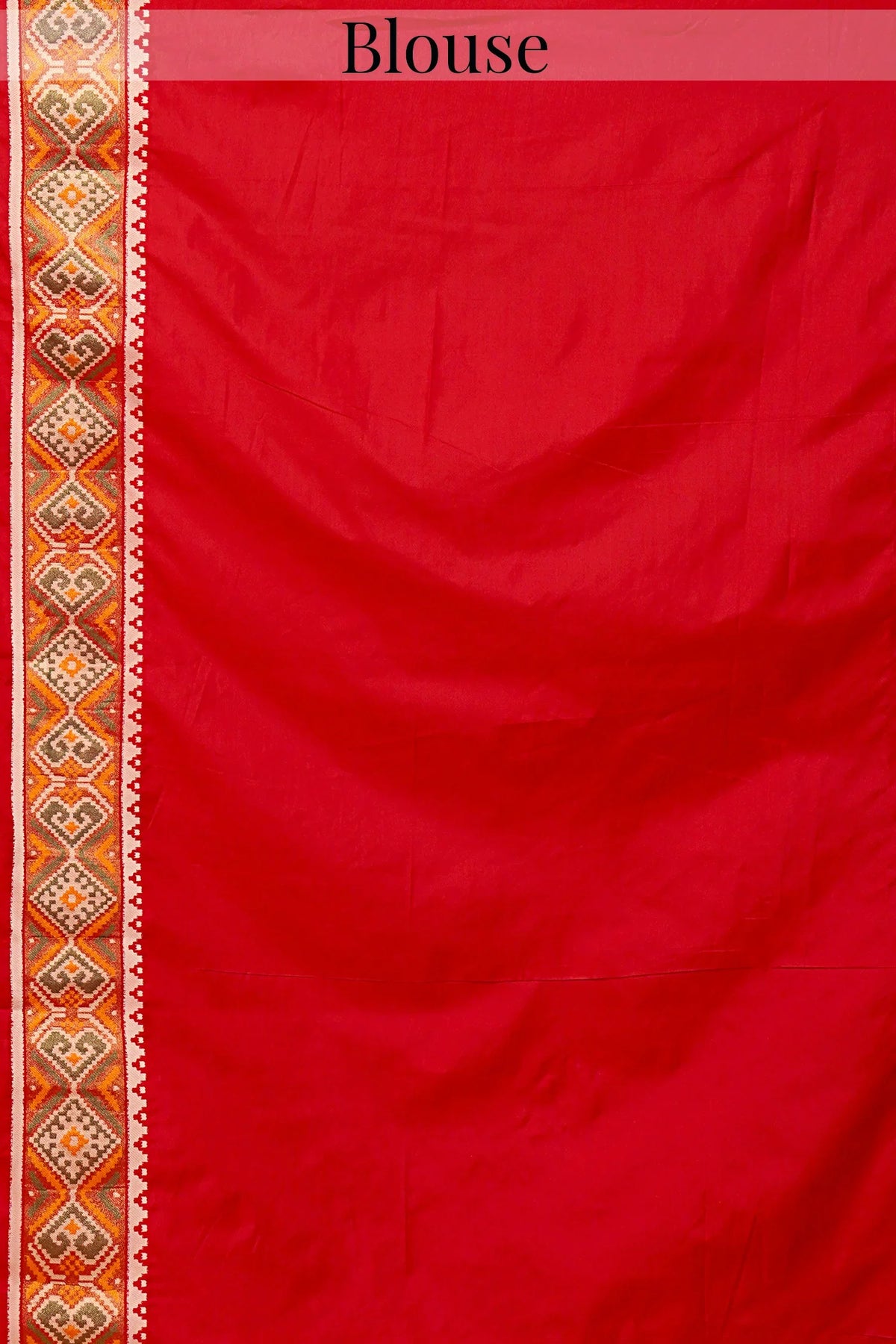 Red Traditional Patola Woven Saree in Silk - red silk saree patola