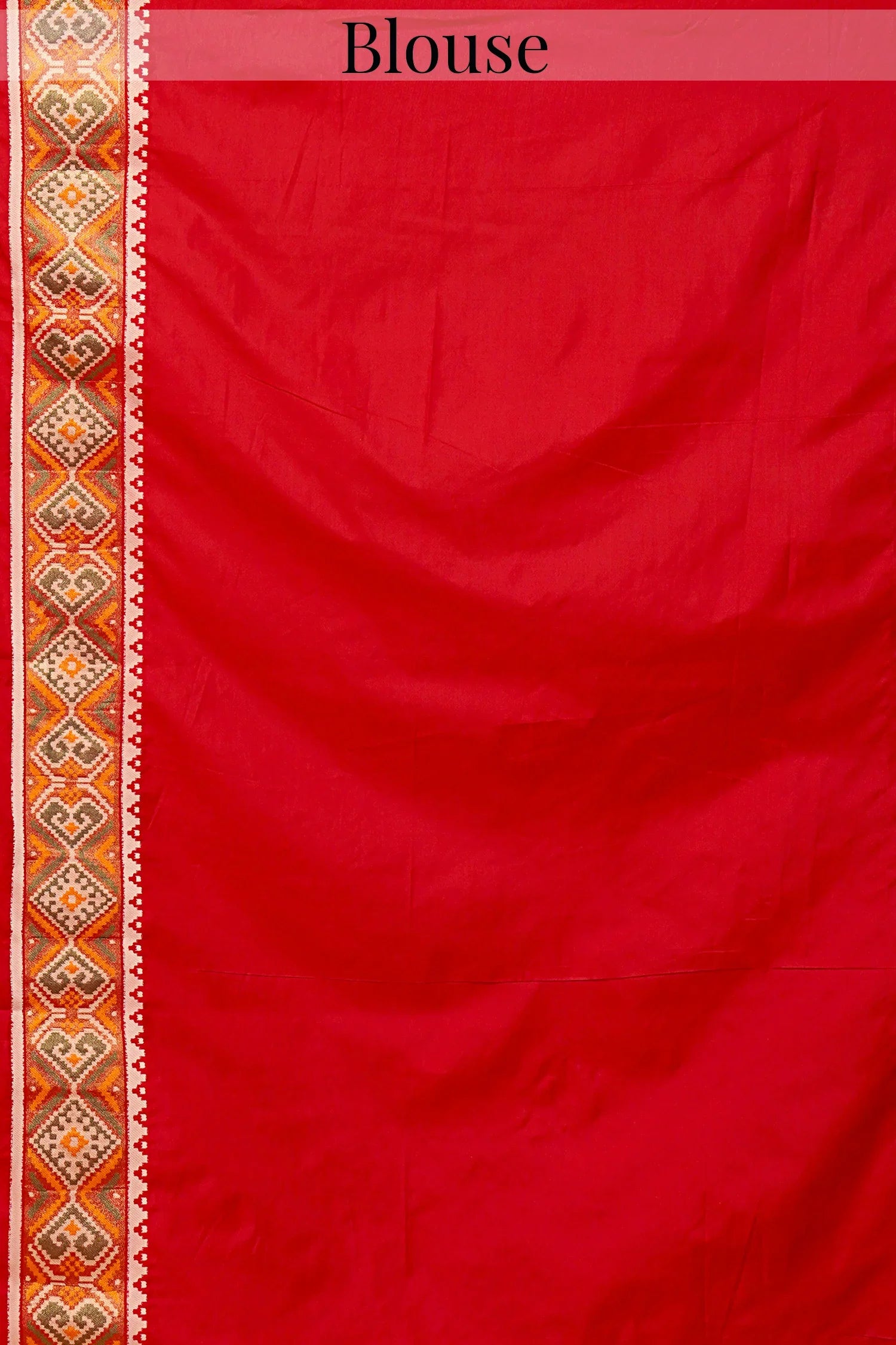 Red Traditional Patola Woven Saree in Silk - red silk saree patola