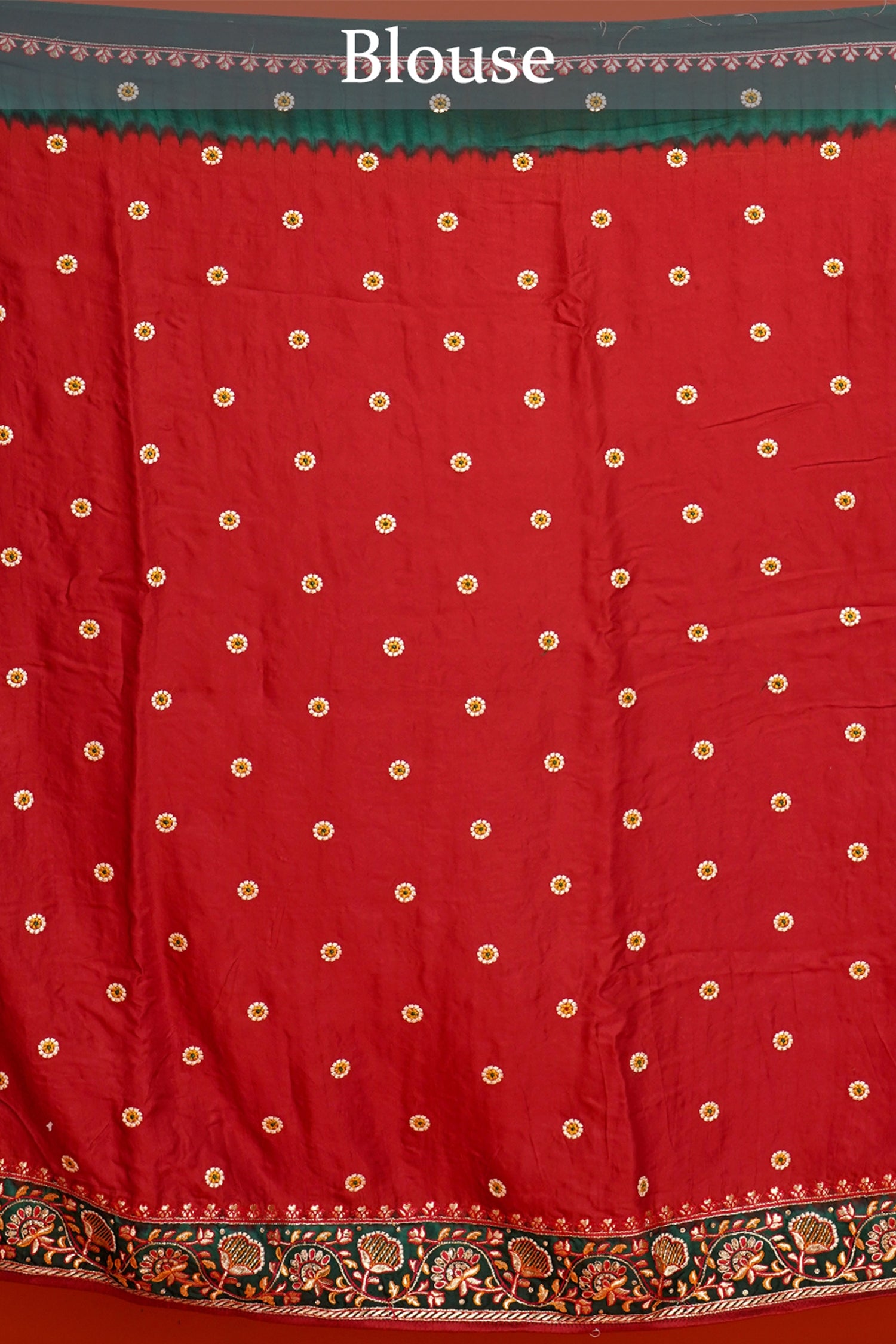 Maroon Gharchola Saree in Silk with All Over Embroidery