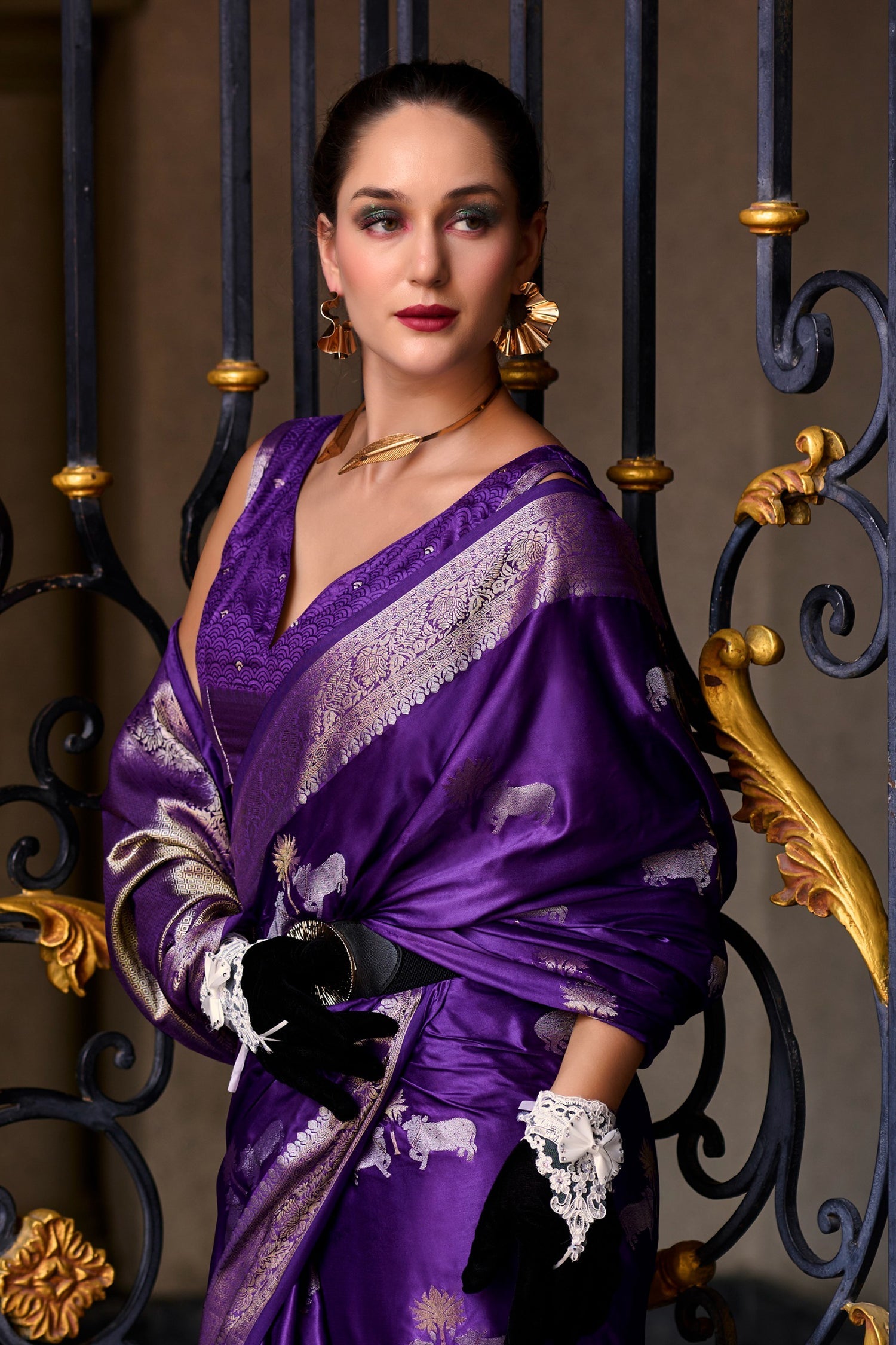Satin Munga Art Silk Woven Saree