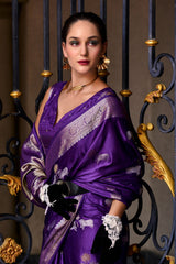 Satin Munga Art Silk Woven Saree