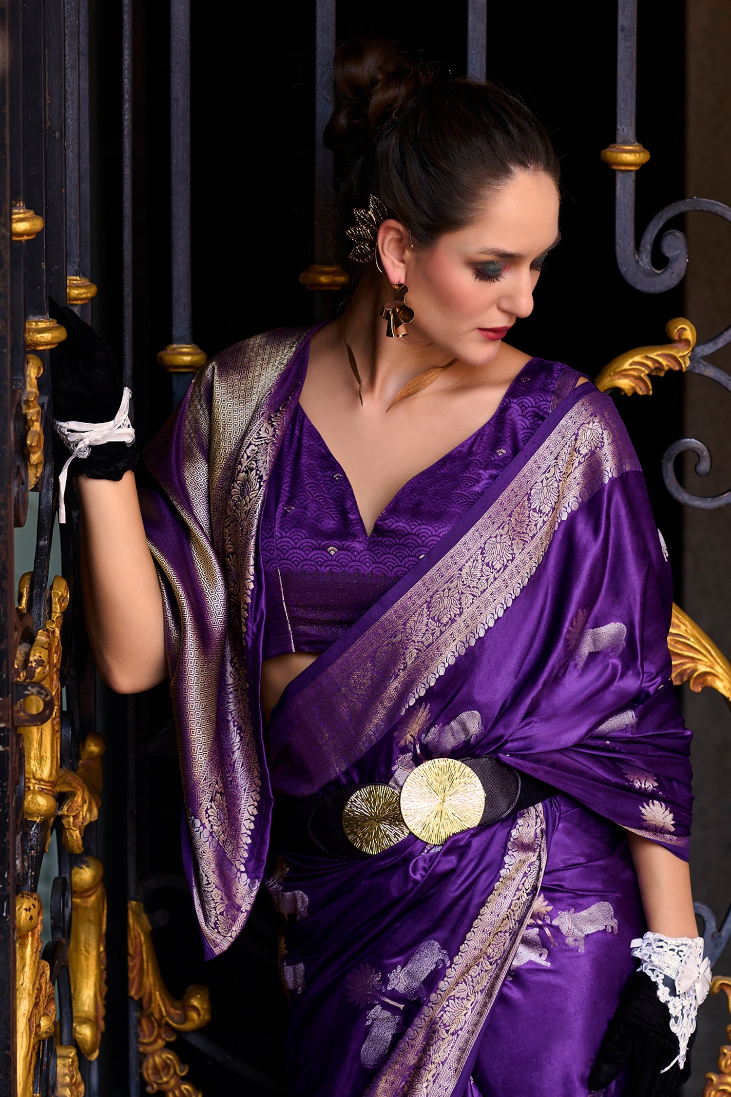 Satin Munga Art Silk Woven Saree