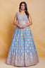 Pleated Sequin Embroidery Anarkali Suit in Georgette - georgette saree embroidery