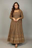 Georgette Sequin Embroidered Anarkali Suit - red georgette saree embroidered
